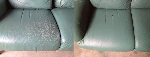 Professional leather restoration showcase