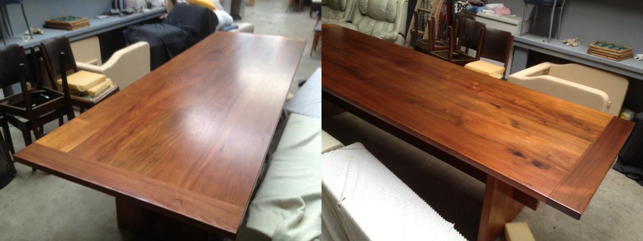 Professional furniture polishing showcase